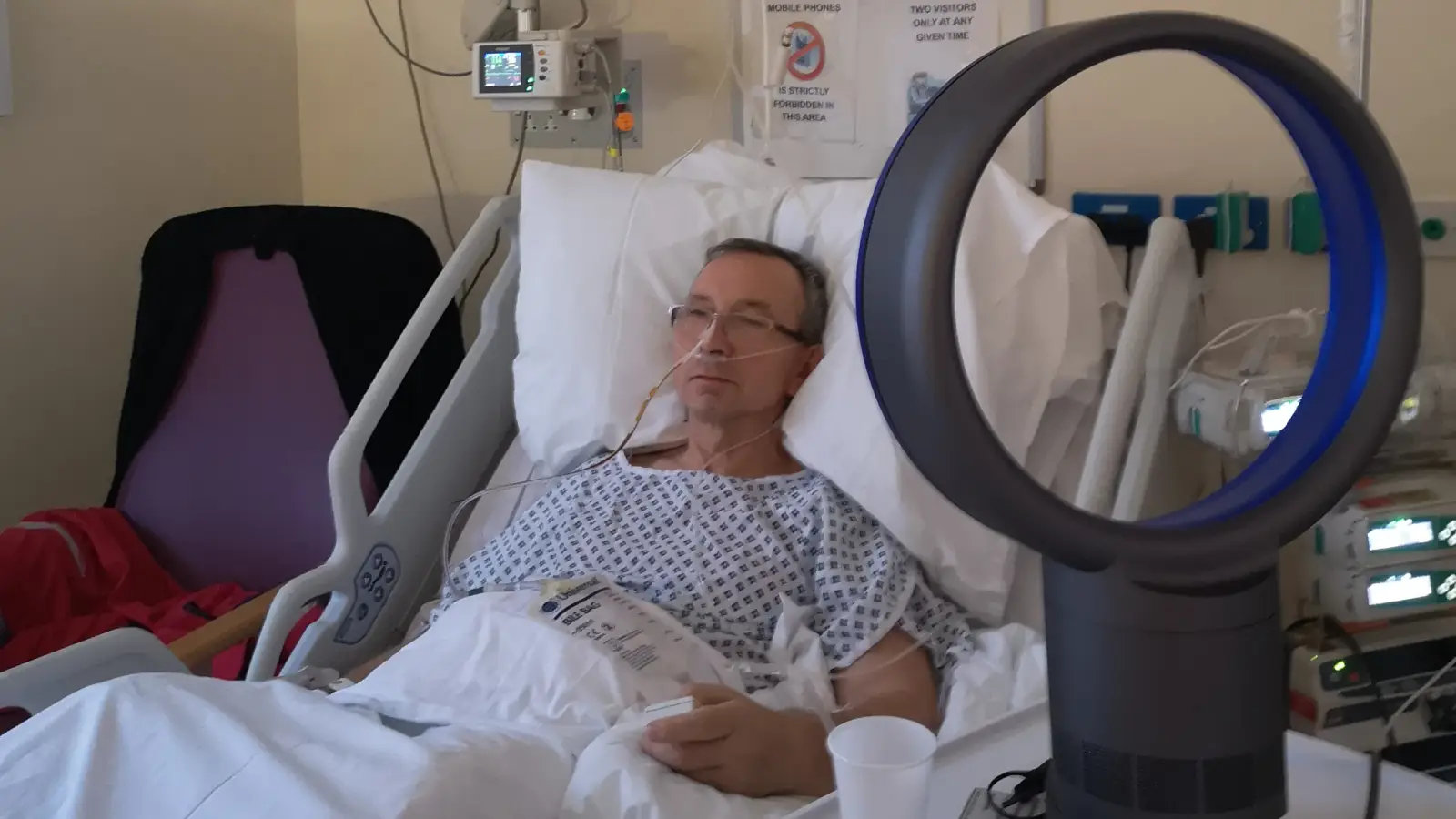 A moment from the author’s battle with sepsis in the intensive care unit.