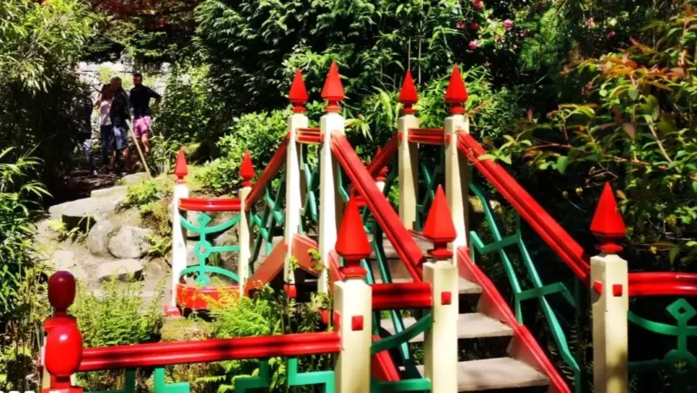 Decorative bridge in the Chinese section of Biddulph Grange Garden