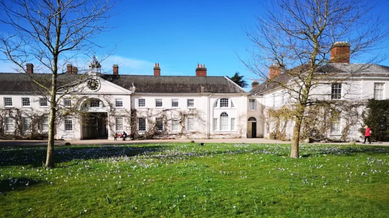 The Home Farm/Servants' Quarters Complex at Shugborough Estate, with its distinctive clock tower.